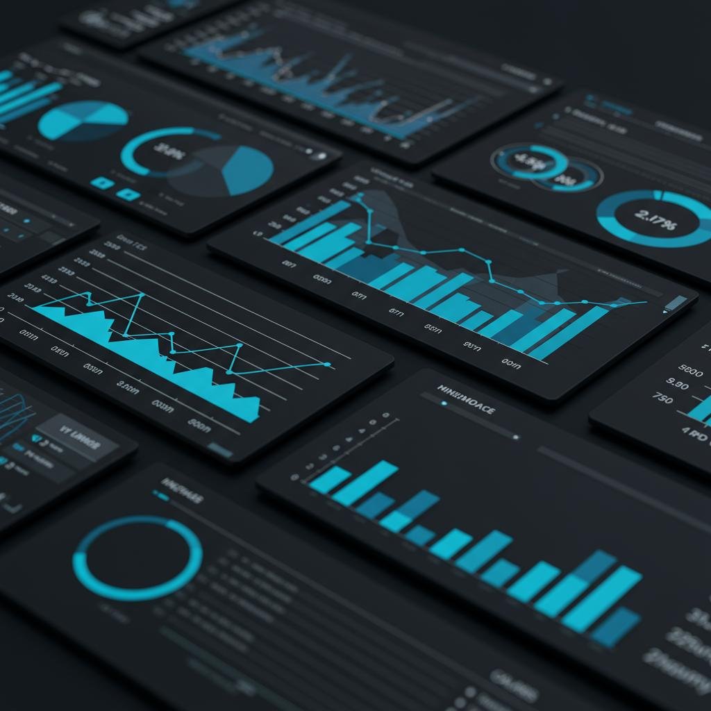 A clean and modern business intelligence dashboard showing clear charts and graphs, representing data-driven clarity and control.