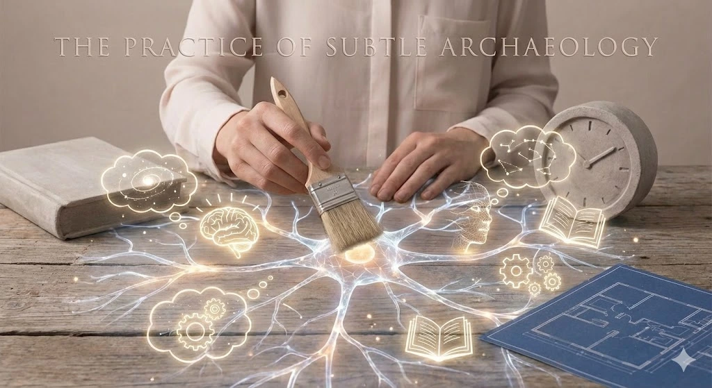 person brushing away the neural mind to see clearly